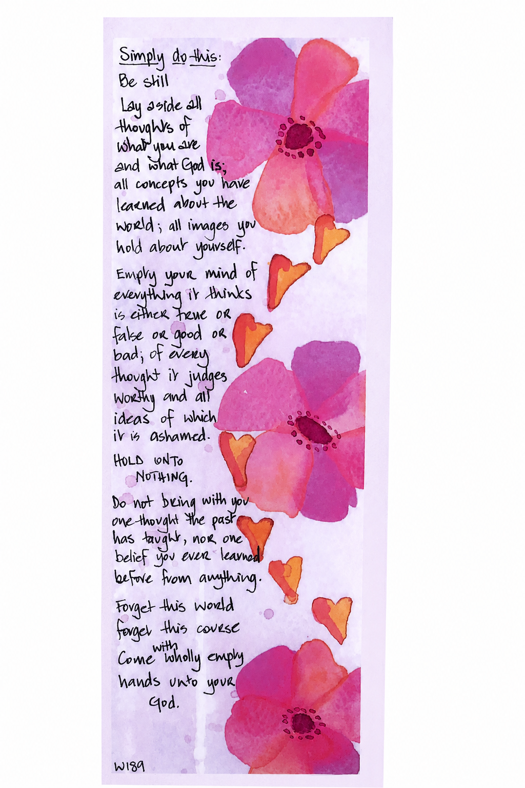 Be Still Lesson 189 Bookmark